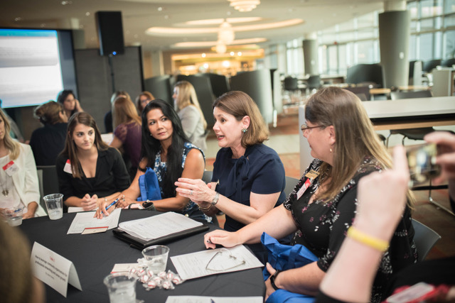 The Junior League of Tampa President Isabel Dewey leads breakout session at the Citi: How Women Shape Technology and Business event