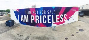 I am not for sale I am priceless mural Tampa
