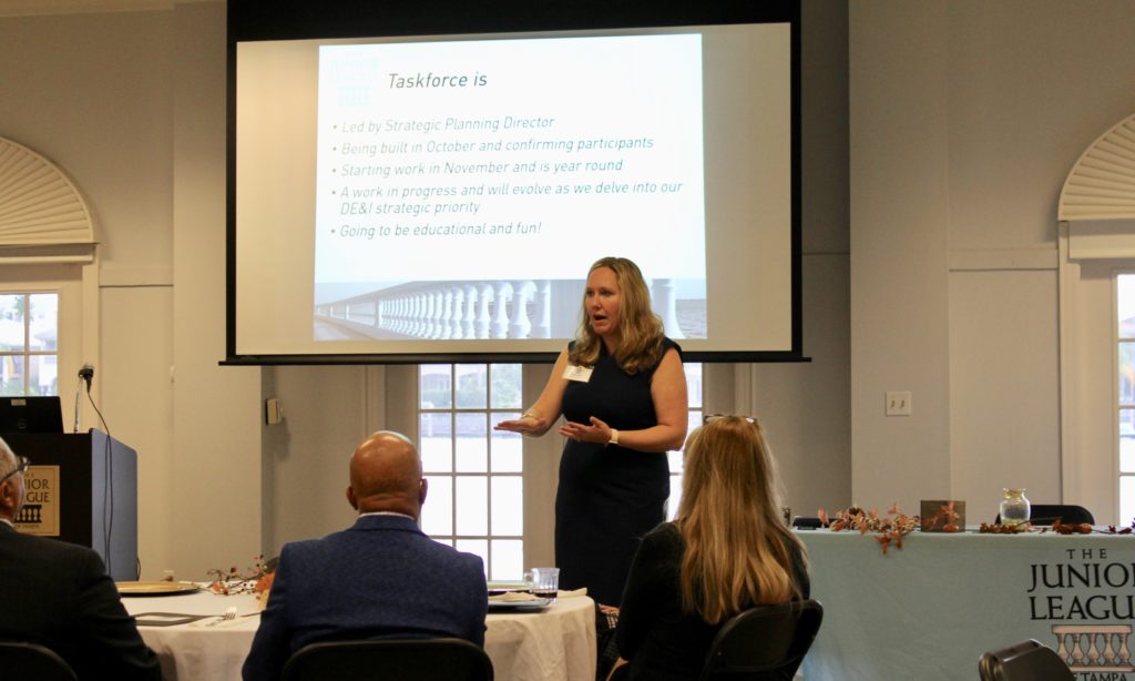 Membership Director Leslie Hodz leading DI&E Breakout at Fall 2018 Community Advisory Board Meeting